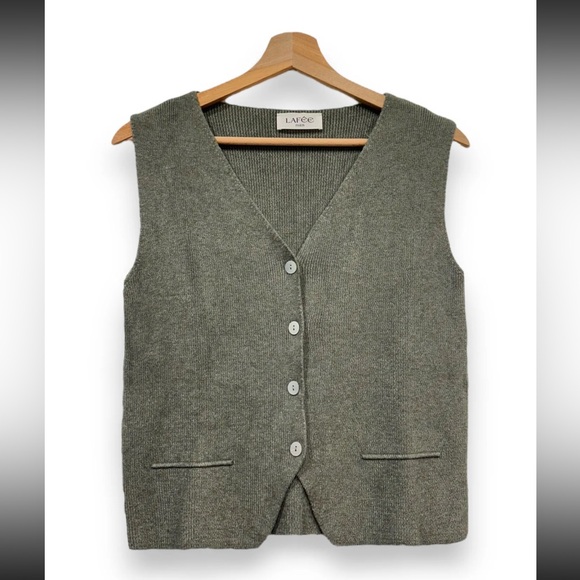 ShopEvelynne Olive Green Vest - Picture 1 of 3